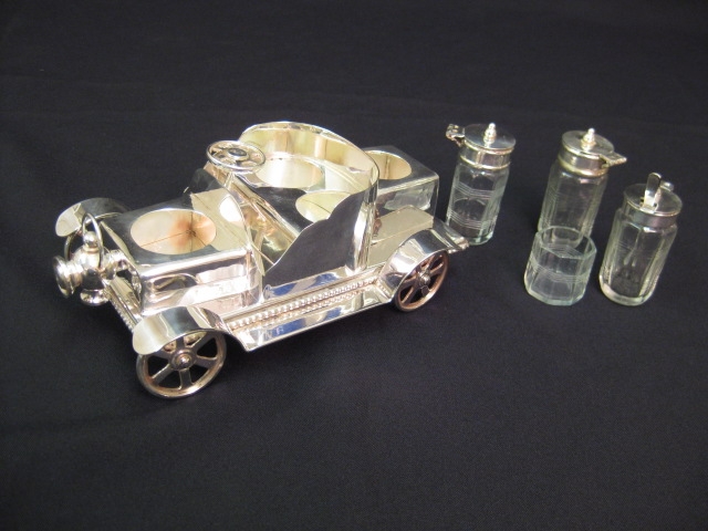 Charming English Silver Plated Condiment Set