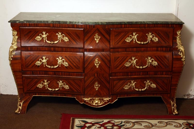 Stunning Large French Louis XV Marble Topped Commode