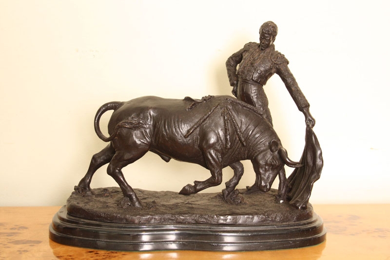 Stunning Bronze Sculpture Matador Bull Fighter