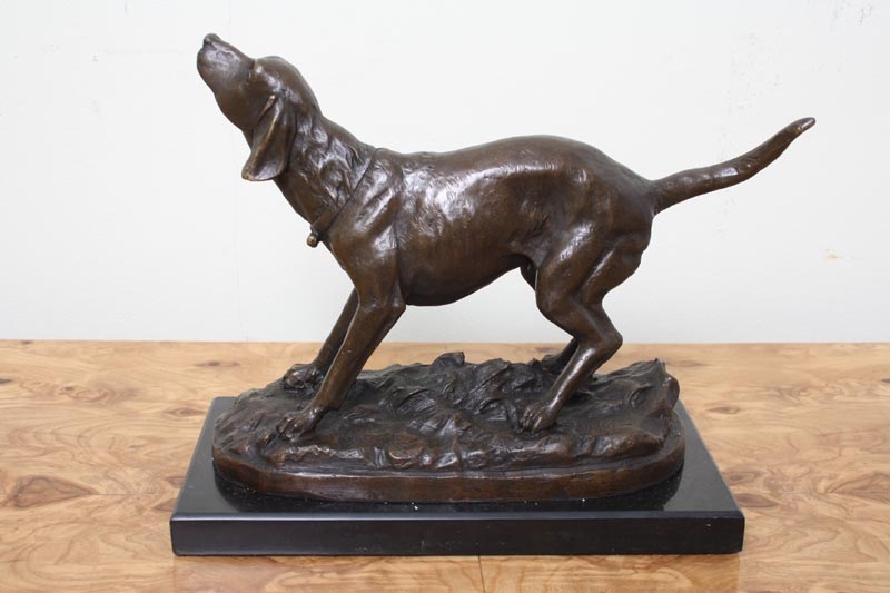 Stunning Bronze Ladrador Dog on Marble Base Milo