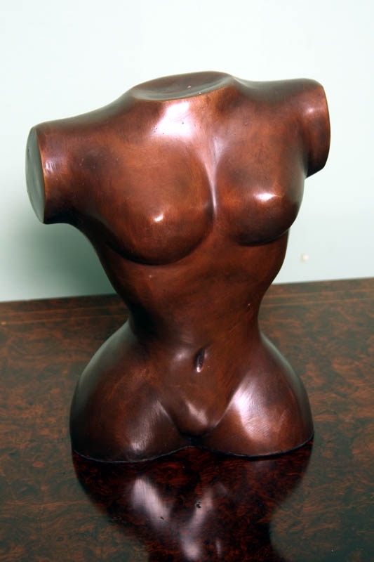 Stunning Abstract Modernist Female Bronze Torso Bust