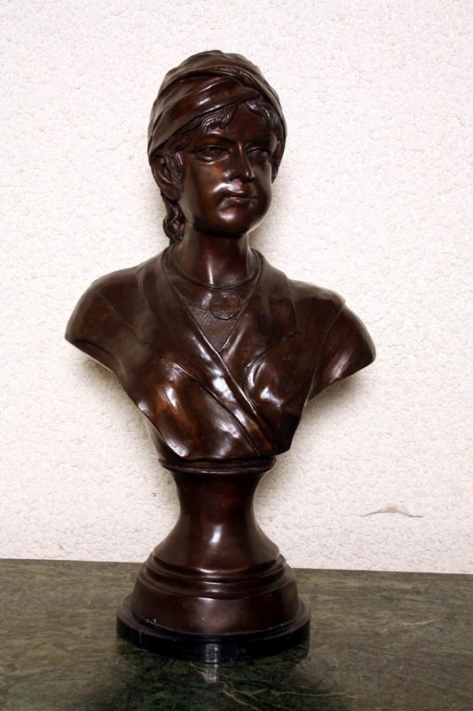 Beautiful Art Nouveau Bronze Bust of a Lady