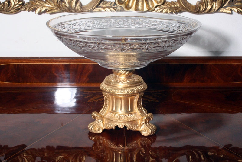 Ornate Cut Glass & Ormolu Centrepiece Dish