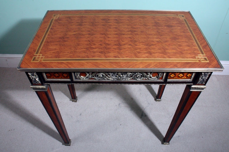 Fine French Louis XVI Parquetry Side - Writing Table