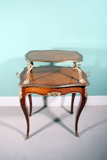 Attractive Louis XV Kingwood Etagere Occasional Table