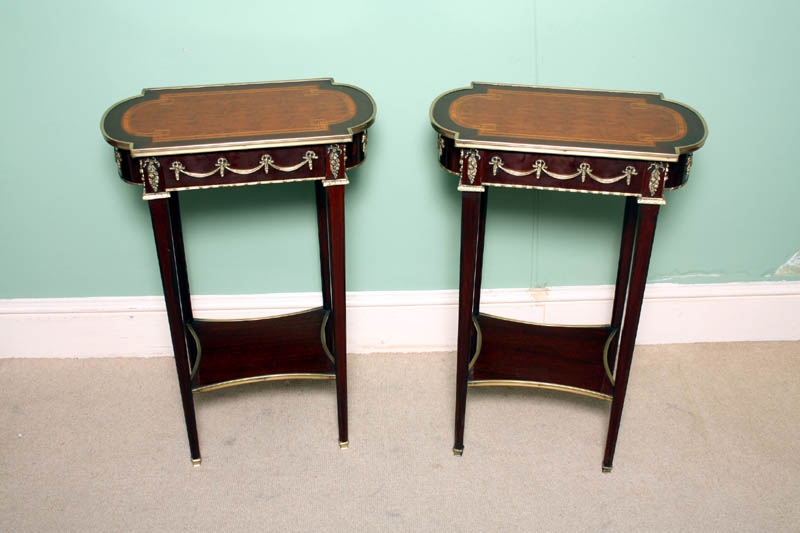 Pair of French Louis XVI Occasional Bedside Tables