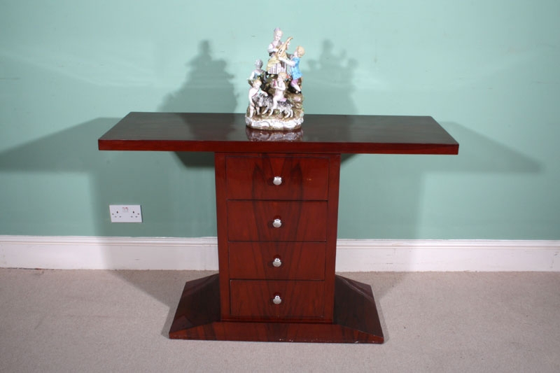 Elegant Rosewood Art Deco Style Console Side Table