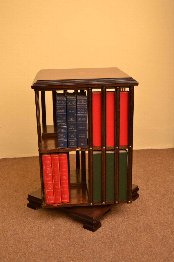Vintage Mahogany Revolving Bookcase ideal for CDs