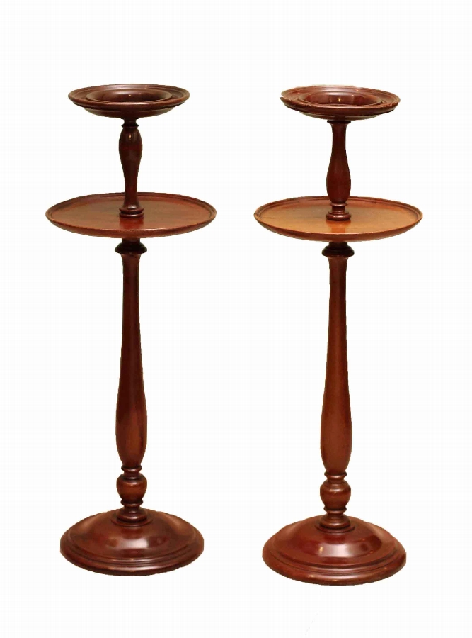 Antique Pair Edwardian Occasional Smokers Tables C1900
