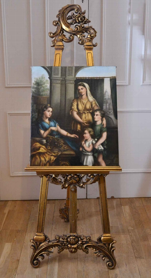 Beautiful Gilded Wood Artists Painting Easel