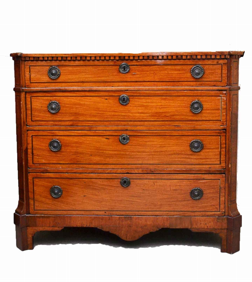Antique Dutch Satinwood Chest of Drawers C 1780