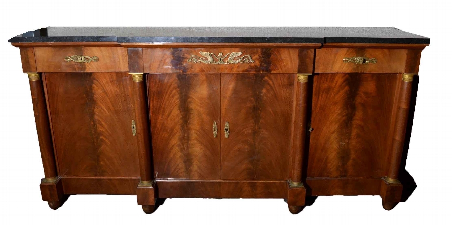 Antique Empire 4 door mahogany sideboard C1880