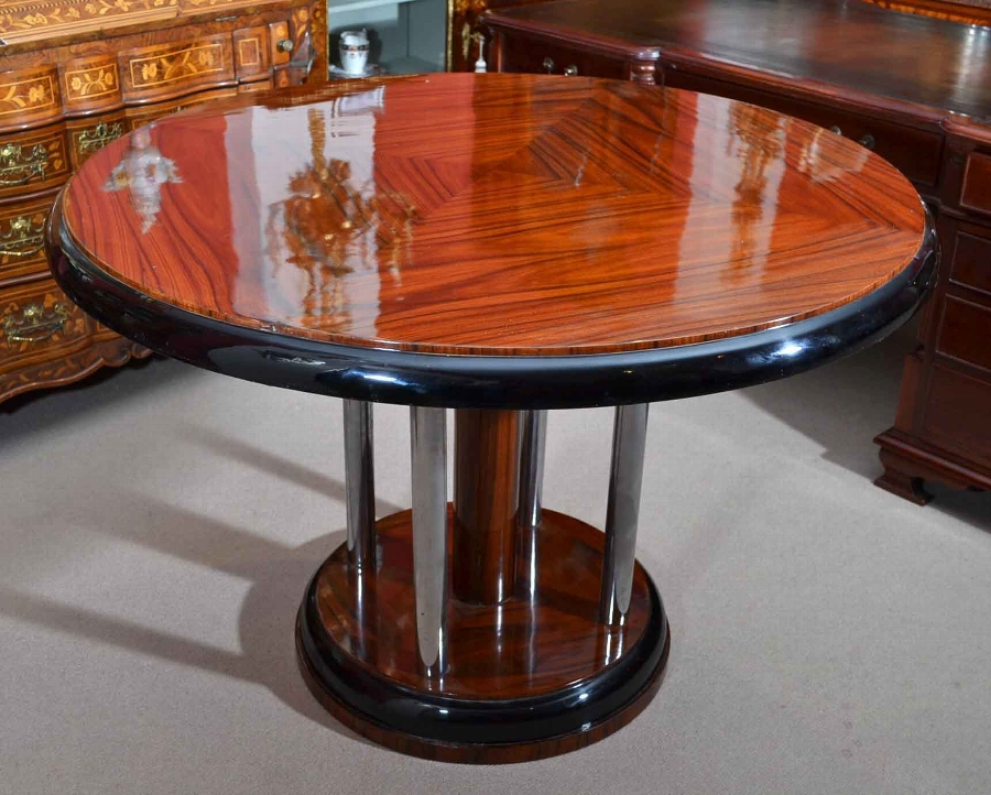 Stunning Art Deco Rosewood Round Dining Table