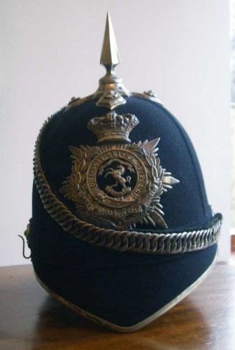 Royal West Kent 4th Volunteer Batttalion Officer's Blue Cloth Helmet