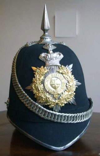 London Militia Officer's Blue Cloth Helmet