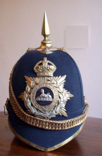 Gloucestershire Regiment Officer's Blue Cloth Helmet