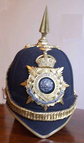 York and Lancaster Officer's Blue Cloth Helmet