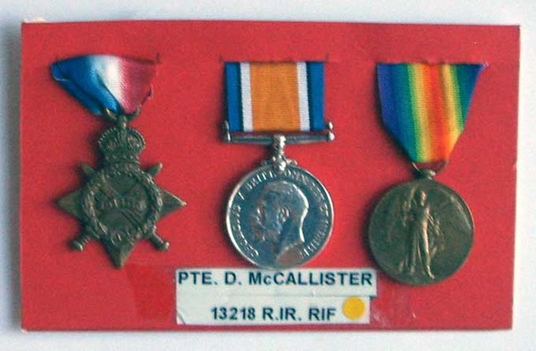 Medals Pte. D. McCallister