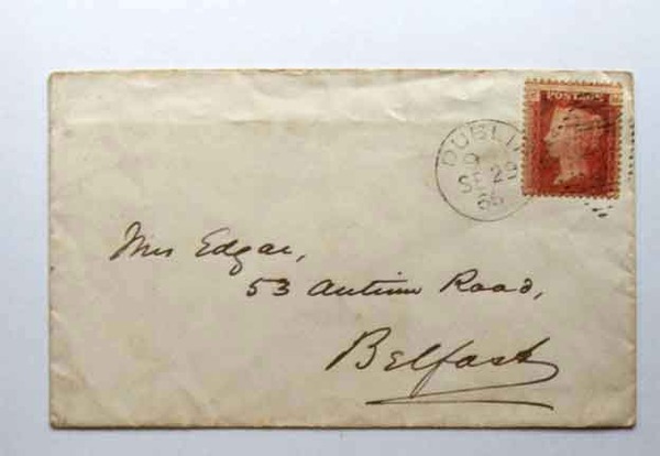 Penny Red stamp and envelope
