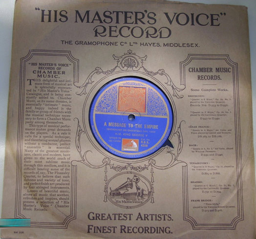 GEORGE V CHRISTMAS DAY - 78 RECORD