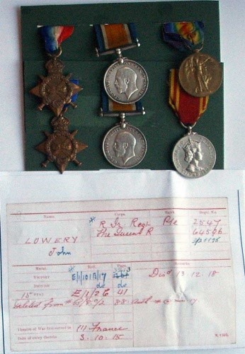 6 Medals  Pte. J. LOWERY
