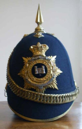 12th Regiment [East Suffolk] Officer's Blue Cloth Helmet
