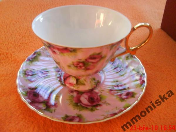 PINK PORCELAIN - cup + plate - England ROYAL