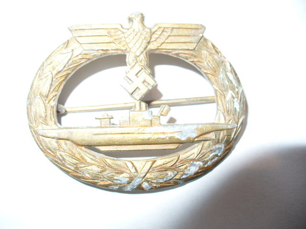 2nd world war third reich naval  u boat badge