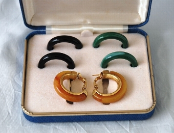 Antique Trifari Interchangeable Earring Set