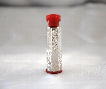 Art Deco Silver & Early Plastic Perfume Bottle