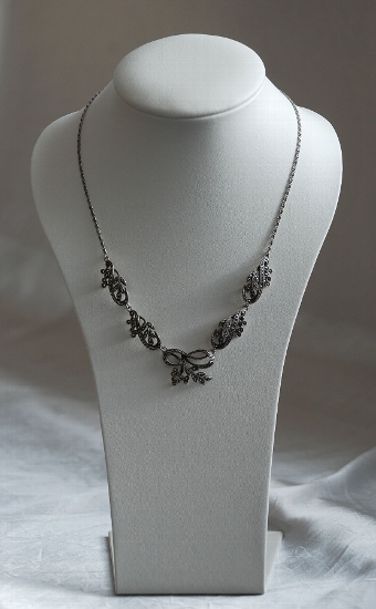 Vintage Silver Marcasite Necklace