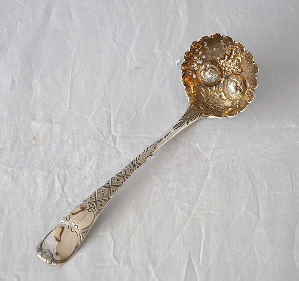 Antique Georgian Silver Fruit Sifter Spoon
