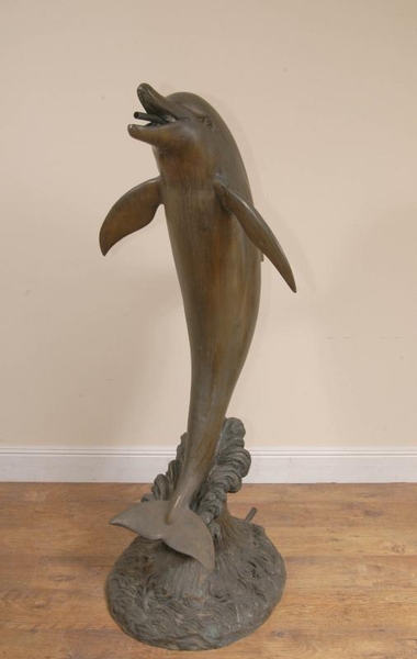 5ft Italian Bronze Dolphin Fountain Water
