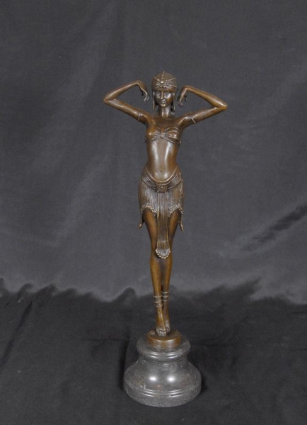 French Bronze Chiparus Deco Starfish Dancer Figurine