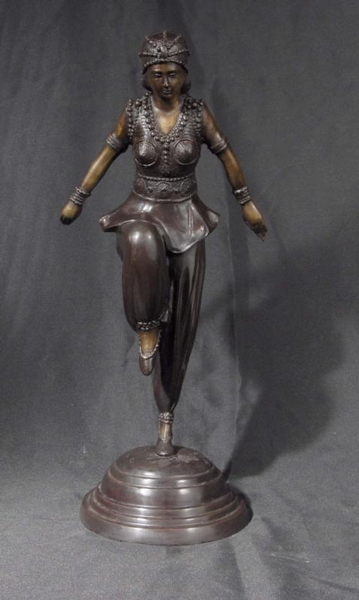 French Art Deco Chiparus Graceful Dancer Figurine Egypt