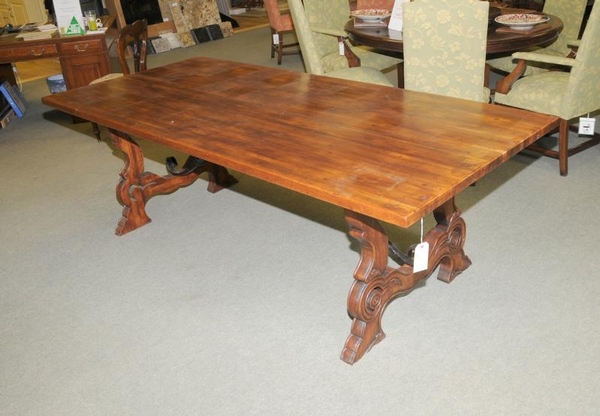 French Farmhouse Rustic Refectory Kitchen Dining Table