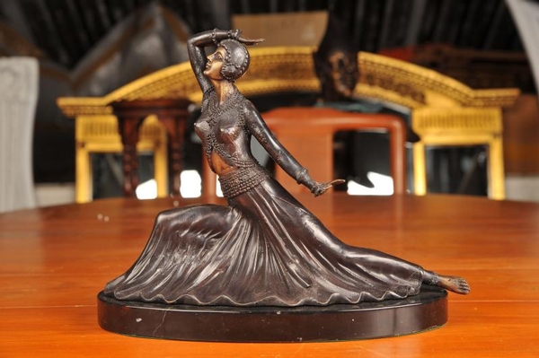 French Art Deco Dancer Bronze Signed Preis