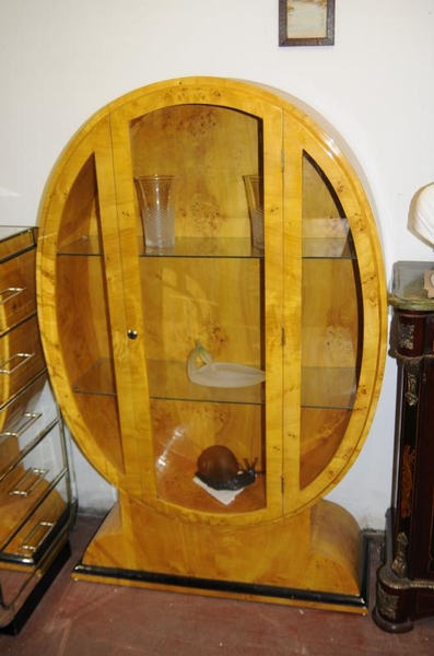 Art Deco Bookcase Display Cabinet Shelf Unit