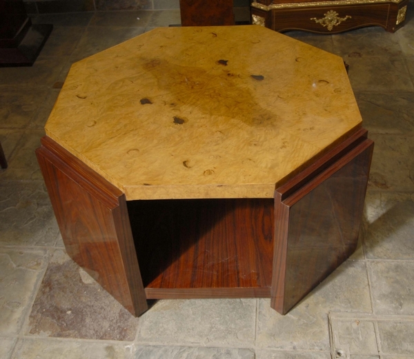 OCTAGONAL ROSEWOOD ART DECO COFFEE TABLE TABLES RETRO