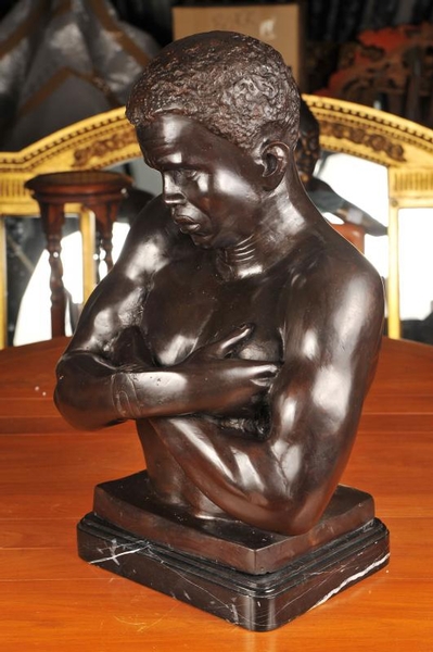 Italian Venetian Bronze Bust Blackamoor Statue