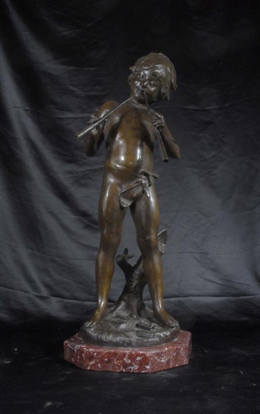 Italian Renaissance Bronze Cherub Statue Putti