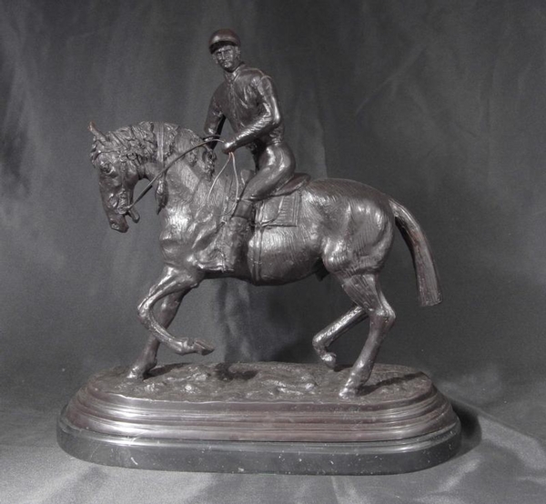 French Bronze Casting Horse Jockey 