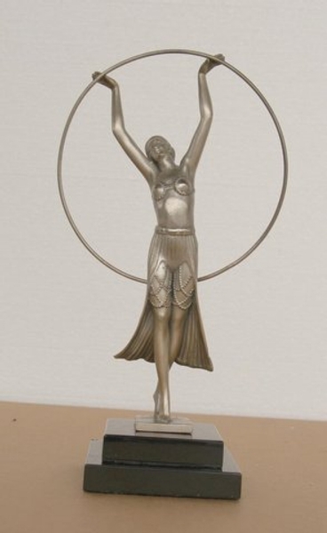 Charles Sykes Art Deco Bronze Hoop Girl