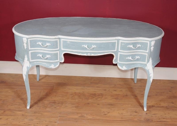 Painted French Country Desk Writing Table Bureau