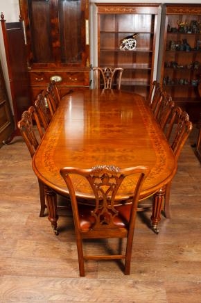Victorian Dining Table Set Chippendale Chairs Suite Mahogany