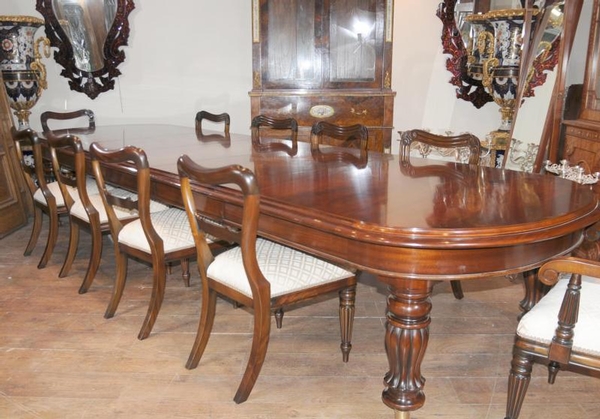 Mahogany Victorian Dining Table Chairs Set