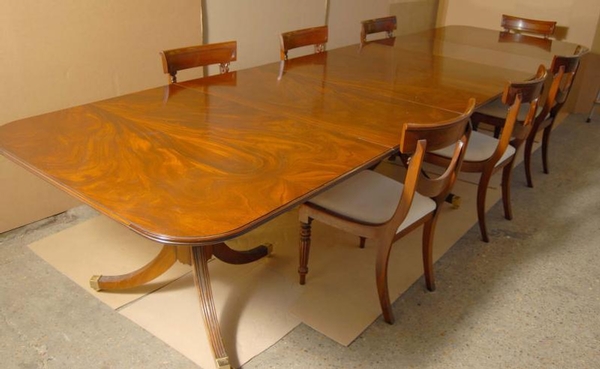 Regency Dining Set Table & Swag Chairs Suite