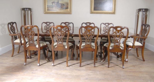 Regency Dining Table & Set George II Chairs Suite