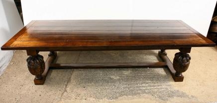 Large French Farmhouse Refectory Oak Table Dining Tables