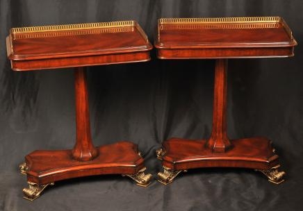 Pair Regency Mahogany Occassional Side Tables